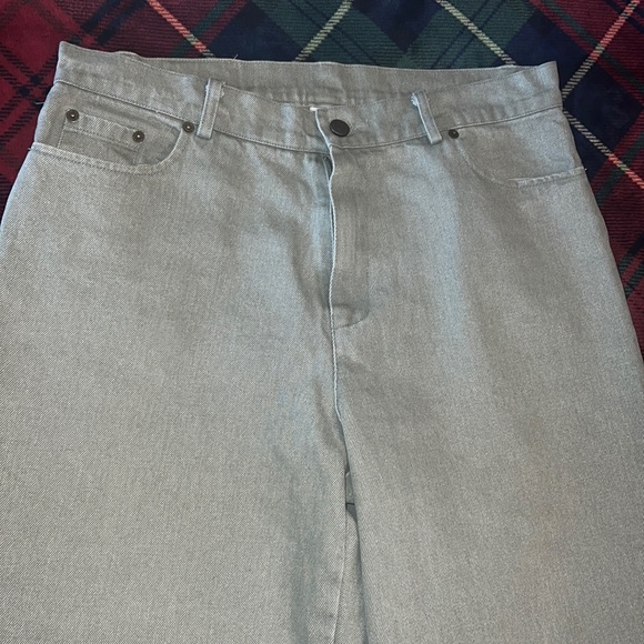 Stylenanda 3ce Green mid rise wide leg denim jeans - Picture 4 of 17